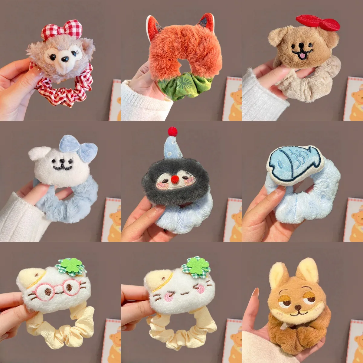 Kawaii Plush Penguin Scrunchie – Soft Cartoon Animal Hair Tie for Women Girls, Cute Fluffy Ponytail Holder for Bun & Top Knot, Fun Hair Accessory